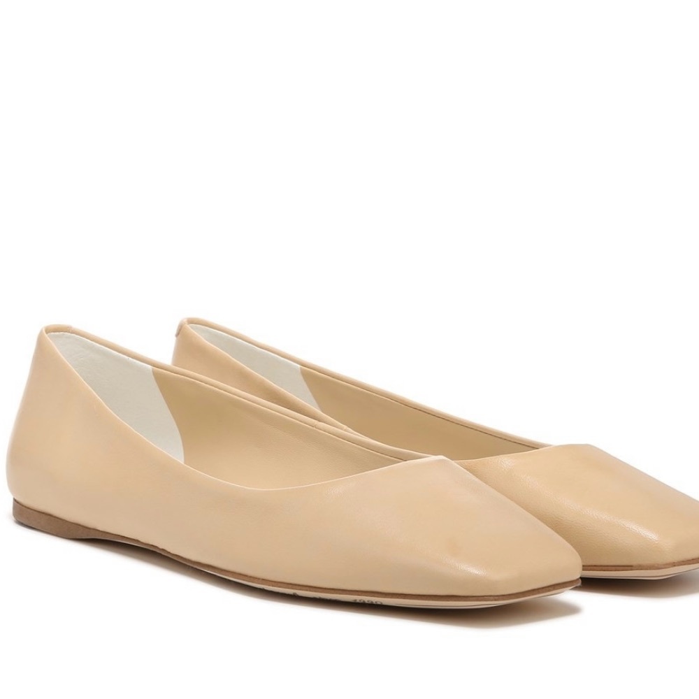 SARTO By Franco Sarto Beige Leather Ballet Flats